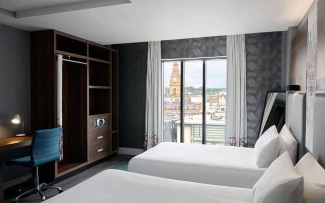 hotel room interior beds aloft liverpool