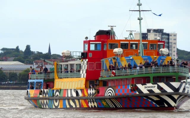 ferry boat on river Mersey